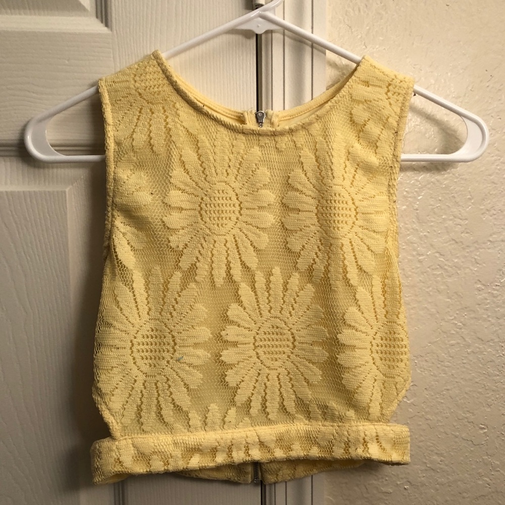 Yellow crop top